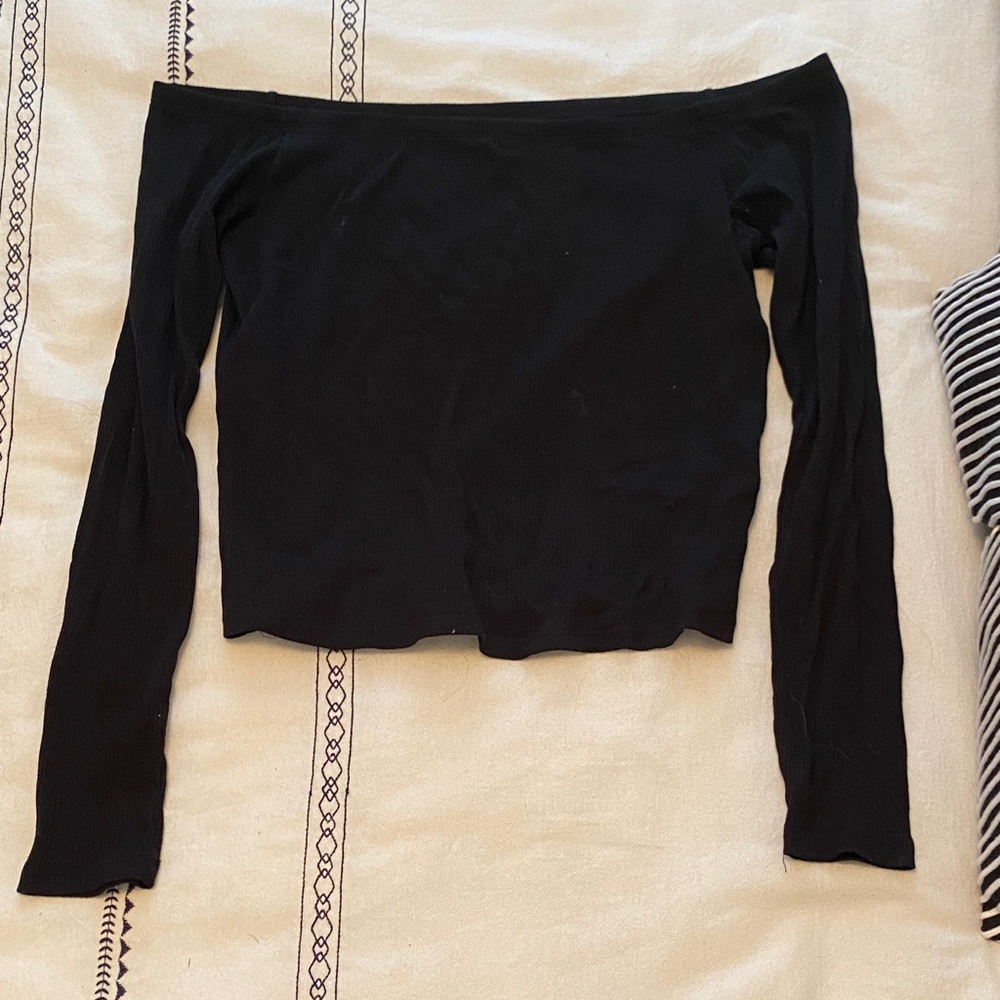 H&M Black Ribbed Top